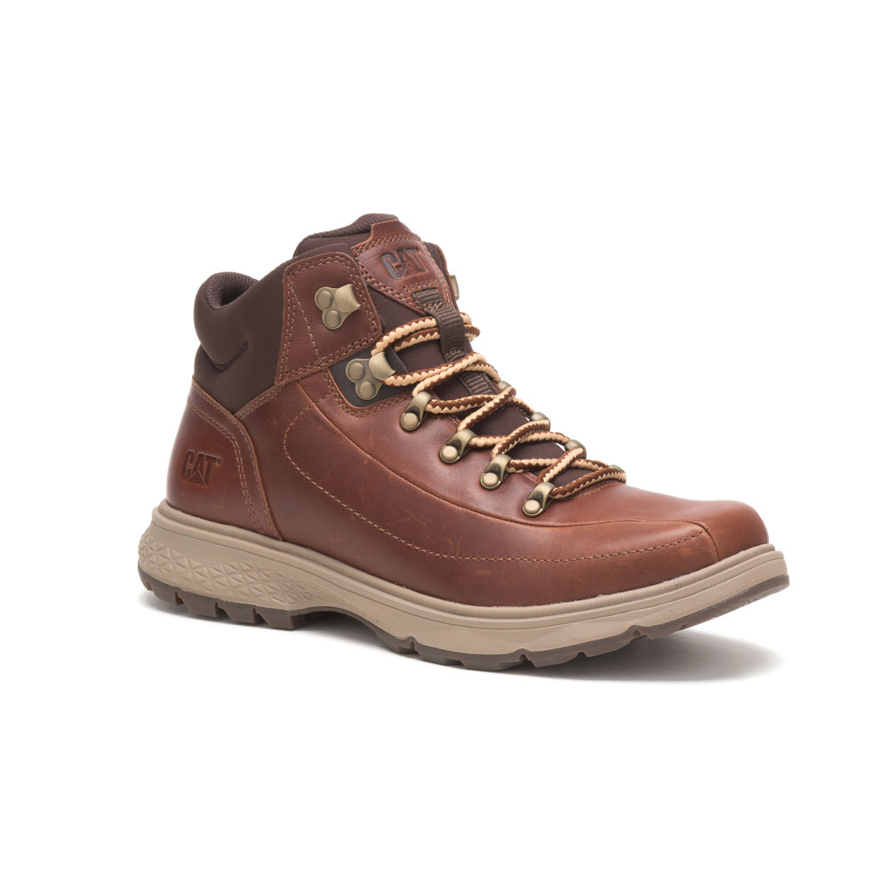 Caterpillar Boots Online Pakistan - Caterpillar Forerunner Mens Work Boots Brown (691450-FBK)